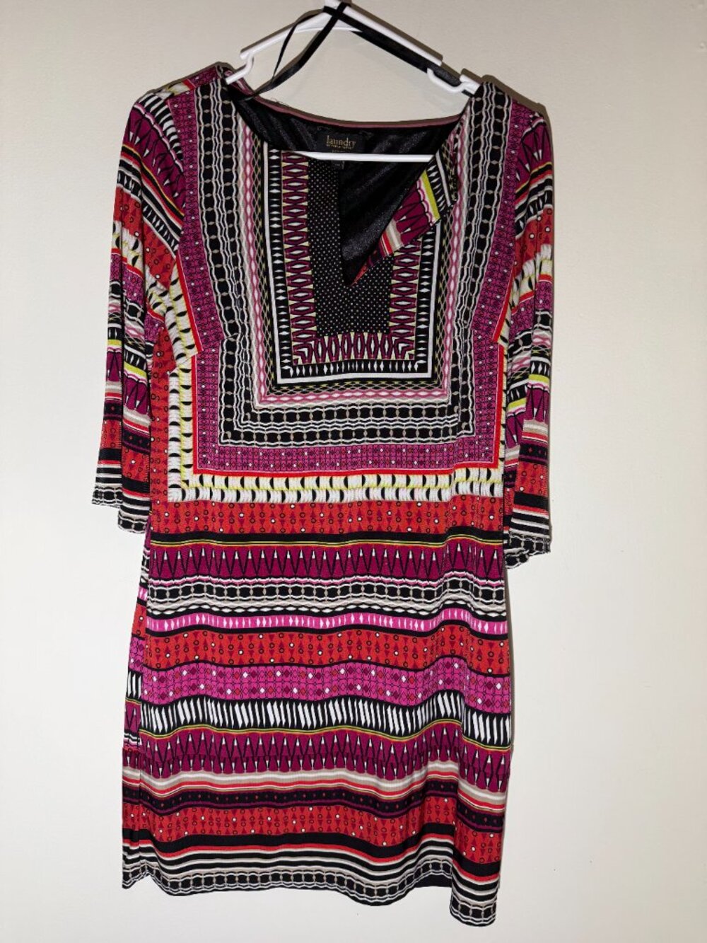 Laundry by Shelli Segal Petites Border Print Jersey Shift Dress | MP - Picture 1 of 4